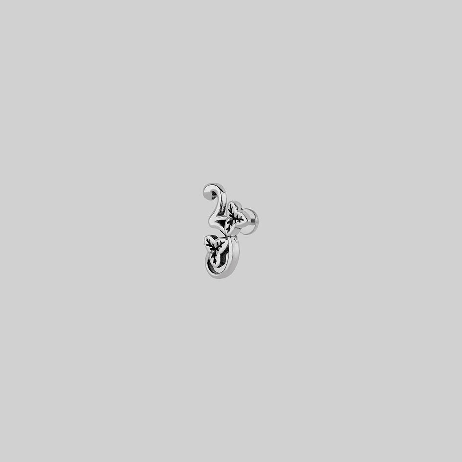 leaf scroll small stud earring 