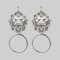 Lion Head Door Knocker Earrings