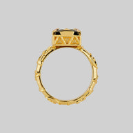 Onyx gemstone gold ring 