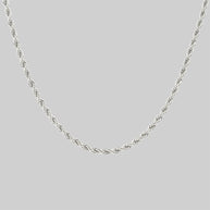 Silver rope chain necklace