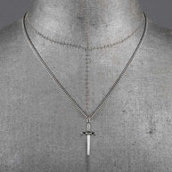 Silver dagger necklace