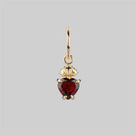 Gold sacred heart single earring