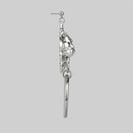 Lion hoop knocker earrings