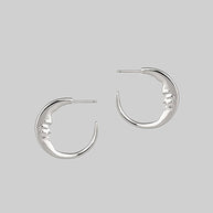 silver moon earrings
