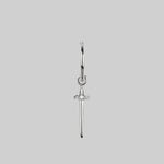 Silver dagger cartilage earring