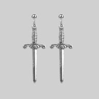 Silver dagger earrings