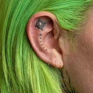 Silver flat cartilage earring