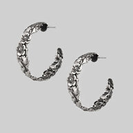 silver floral earrings