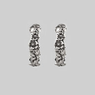 silver floral earrings