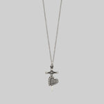 Dagger through heart necklace