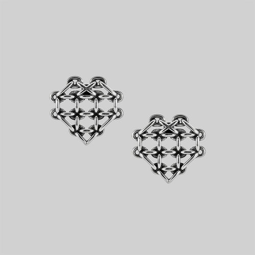 IVAN. Gothic Window Opalite Stud Earring - Silver