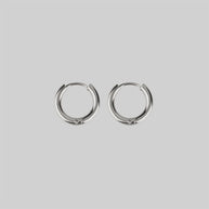 Small silver huggie hoop earrings