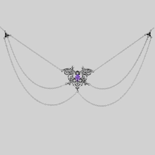 MERTLE. Snake Wrap Amethyst Earrings