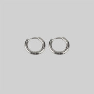 Mini silver hoop earrings