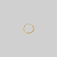 Small solid gold hoop earrings
