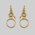 MERYLL. Snake Wrap Ring Earrings - Gold