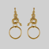 MERYLL. Snake Wrap Ring Earrings - Gold