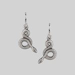 Silver snake earrings