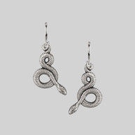 Silver snake earrings