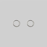 Sterling silver clicker hoop earrings