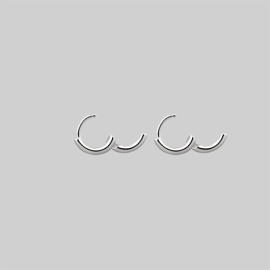 Simple Silver Clicker Hoop Earrings - 10mm