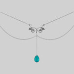 sterling silver and green gemstone necklace