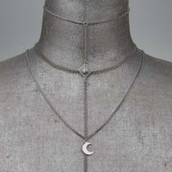 Layered moon choker 