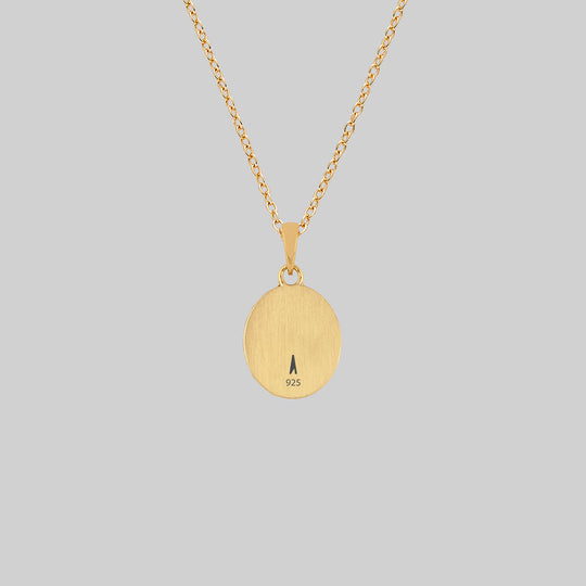 TILL DEATH. Promise Medallion Pendant Necklace - Gold