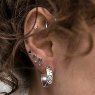 DARK SPRITE. Agate Earrings  - 4mm