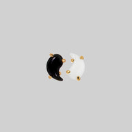 Yin Yang gold stud earrings