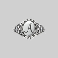 DARK GARDEN. Ornate Initial Ring (A - M)