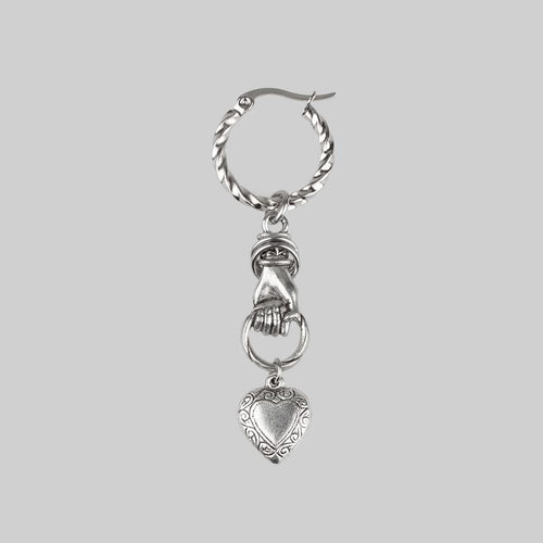 SERENA. Sunflower Hoop Earrings - Silver