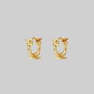 alternative hoop earrings gold barbed wire