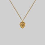 gold heart layering necklace 