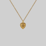 gold heart layering necklace 