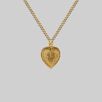 sacred heart gold necklace 