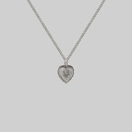 silver heart layering necklace 