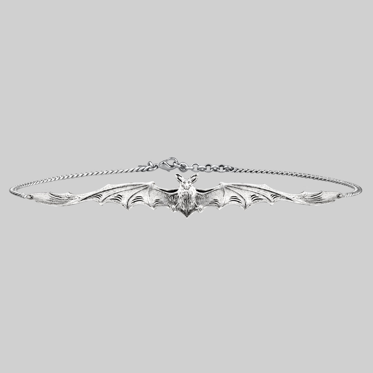 LILITH. Silver Bat Choker