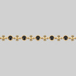 black bead gold choker