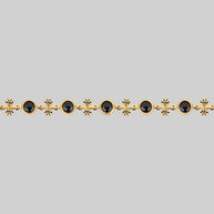 black bead gold choker