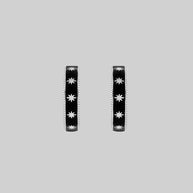 black enamel star hoop earrings