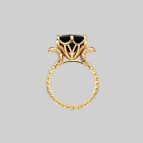 SAINT. Gothic Trefoil Band Ring - Gold