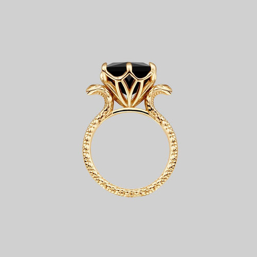 DECOR. Citrine Ornamental Silver Ring