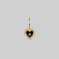 Gold detail heart hoop earrings