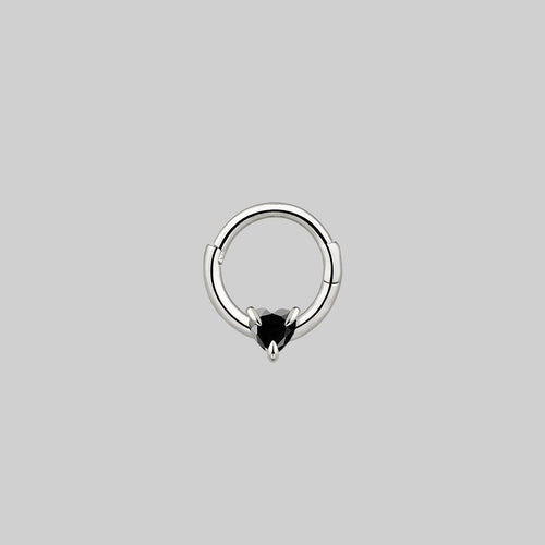 SURVIVAL. Barbed Wire Septum Clicker Ring - Silver