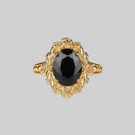 black and gold rose ring