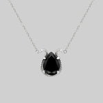 BITTERSWEET. Double Serpent Onyx Necklace - Silver