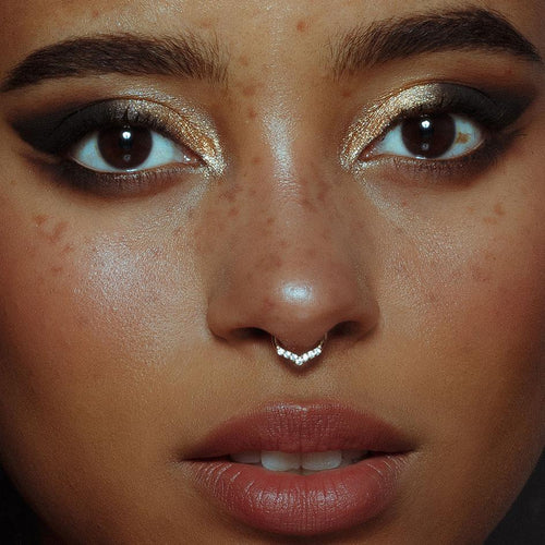 THIEF OF JOY. Opal Silver Clicker Ring - Septum