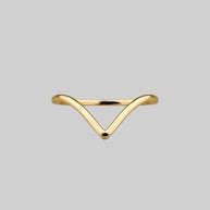 gold chevron wishbone ring 