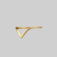 gold simple chevron curved ring